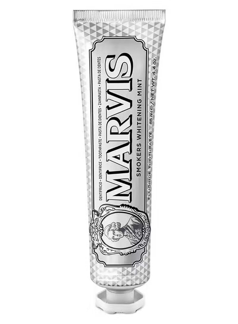 Marvis Whitening Mint Travel Size Toothpaste, 85 ml, Promotes The Natural Whitening of The Teeth, Plaque Removal Toothpaste, Long-Lasting Freshness - Image 1